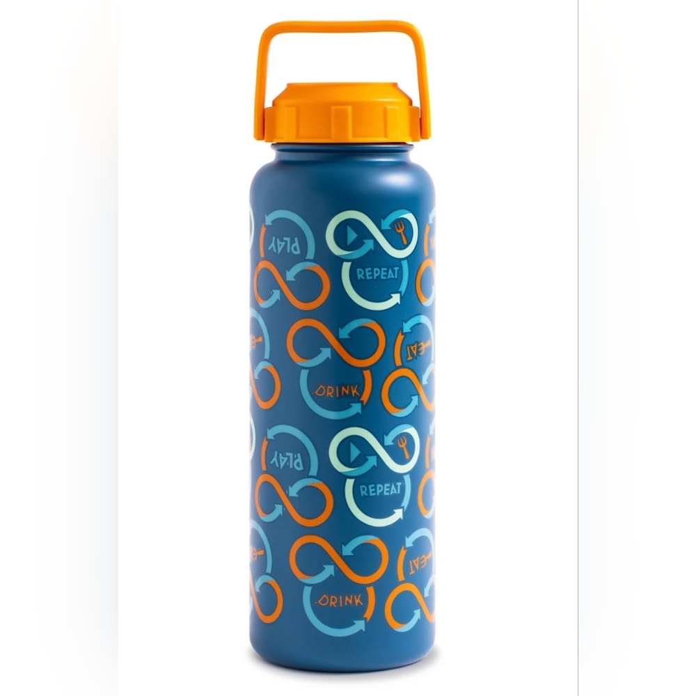 Disney Parks Mickey Fun Eat Repeat Stainless Water Bottle NWT